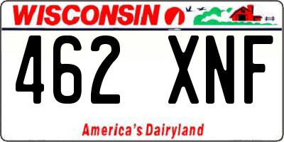 WI license plate 462XNF