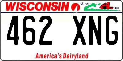WI license plate 462XNG