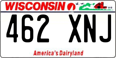 WI license plate 462XNJ