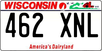 WI license plate 462XNL