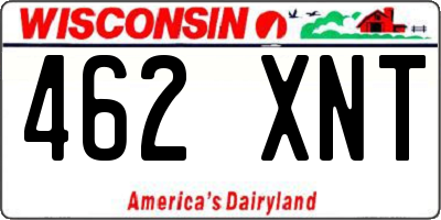 WI license plate 462XNT