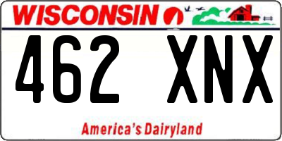 WI license plate 462XNX