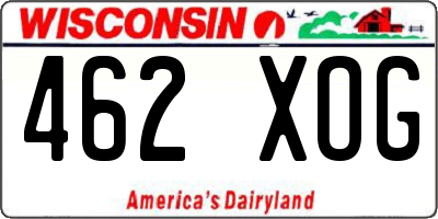 WI license plate 462XOG