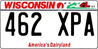 WI license plate 462XPA