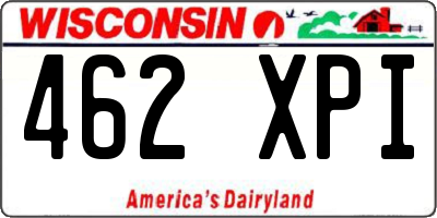 WI license plate 462XPI