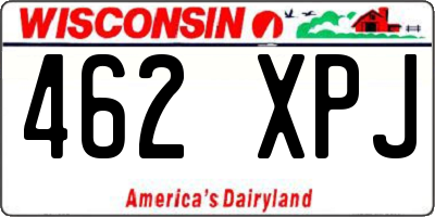 WI license plate 462XPJ