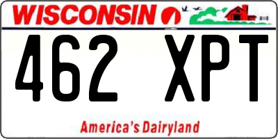 WI license plate 462XPT