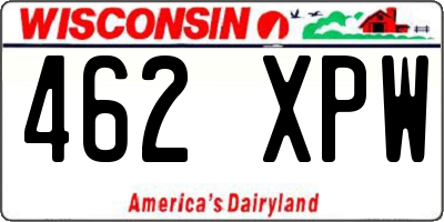 WI license plate 462XPW