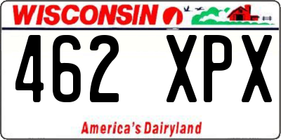 WI license plate 462XPX