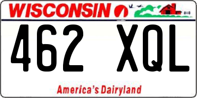 WI license plate 462XQL