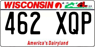 WI license plate 462XQP