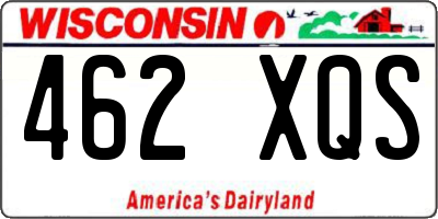 WI license plate 462XQS