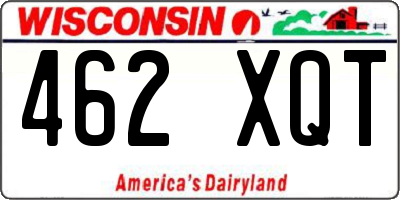 WI license plate 462XQT