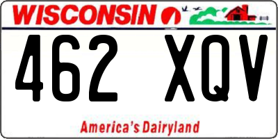WI license plate 462XQV