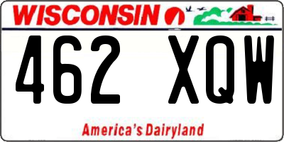 WI license plate 462XQW