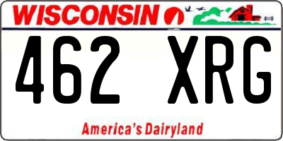 WI license plate 462XRG