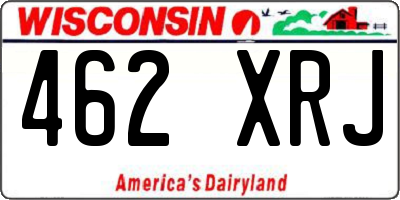WI license plate 462XRJ