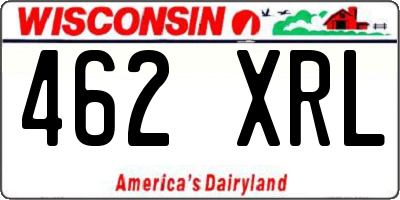 WI license plate 462XRL