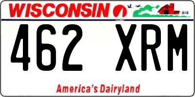 WI license plate 462XRM