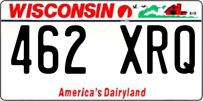 WI license plate 462XRQ