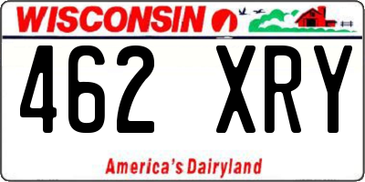 WI license plate 462XRY