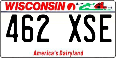 WI license plate 462XSE