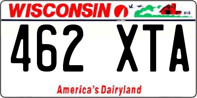 WI license plate 462XTA