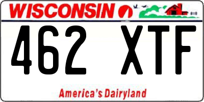 WI license plate 462XTF