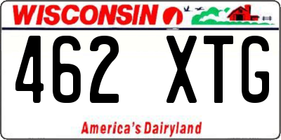 WI license plate 462XTG