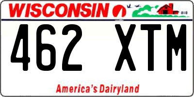 WI license plate 462XTM