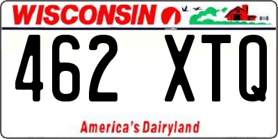 WI license plate 462XTQ