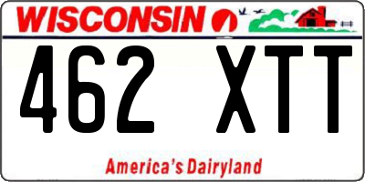 WI license plate 462XTT
