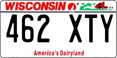 WI license plate 462XTY