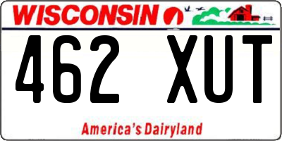 WI license plate 462XUT