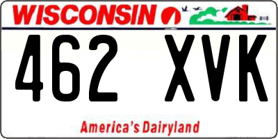 WI license plate 462XVK