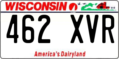 WI license plate 462XVR