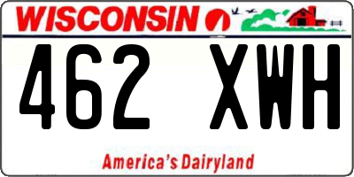 WI license plate 462XWH