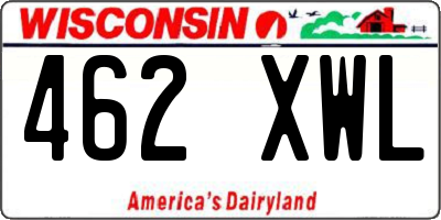 WI license plate 462XWL