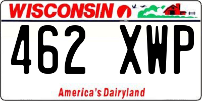 WI license plate 462XWP