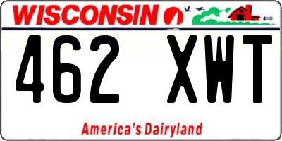WI license plate 462XWT