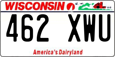 WI license plate 462XWU