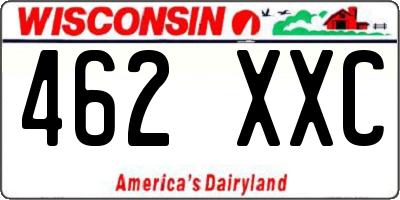 WI license plate 462XXC