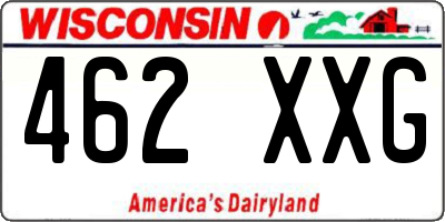 WI license plate 462XXG
