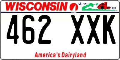 WI license plate 462XXK
