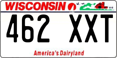 WI license plate 462XXT