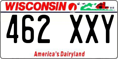 WI license plate 462XXY