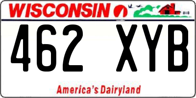 WI license plate 462XYB