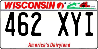WI license plate 462XYI