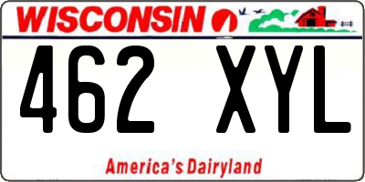 WI license plate 462XYL