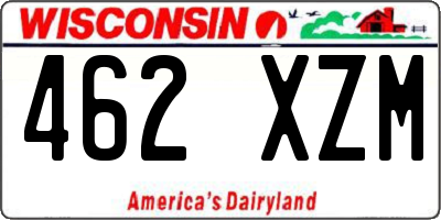 WI license plate 462XZM